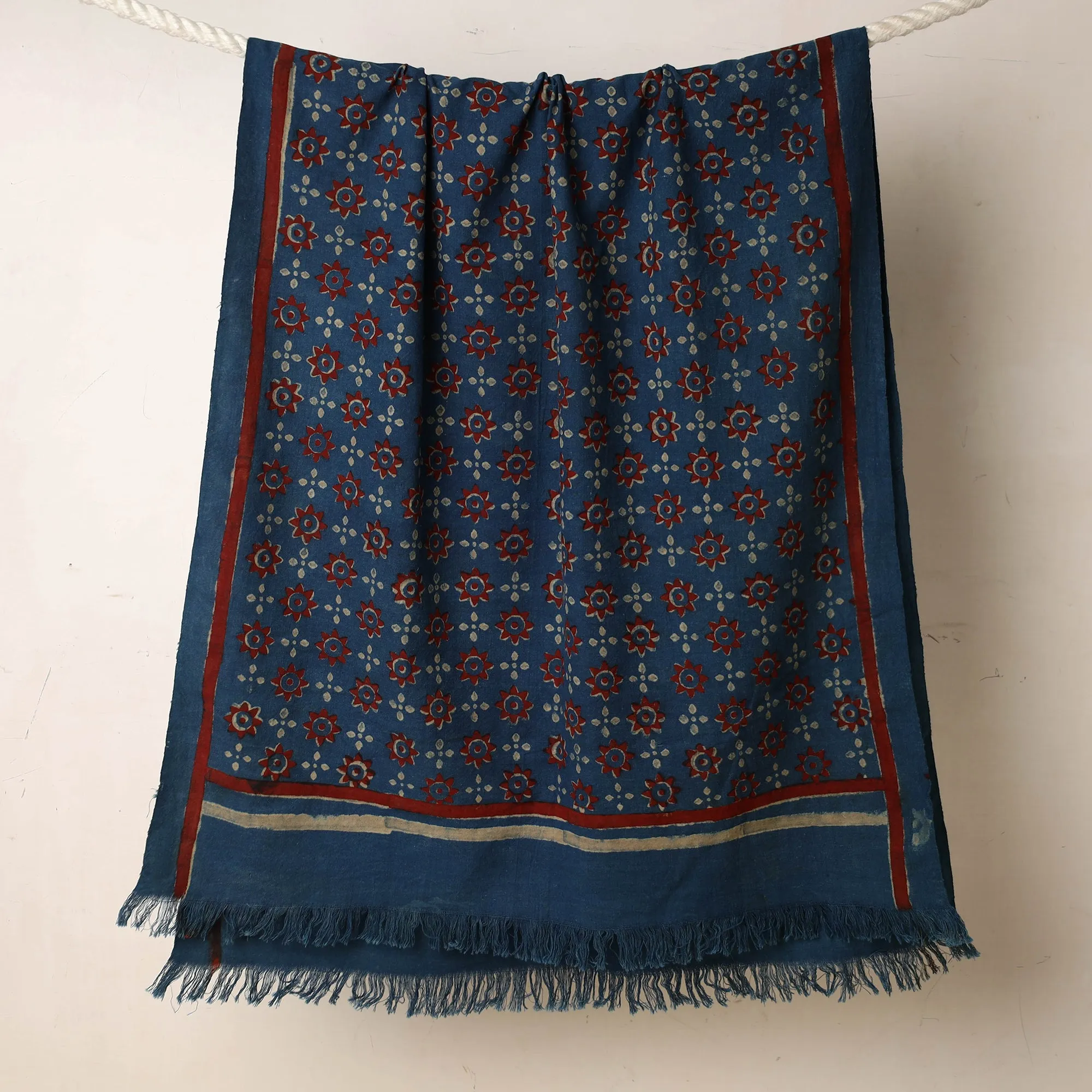 Akola Block Printed Pure Handloom Cotton Towel