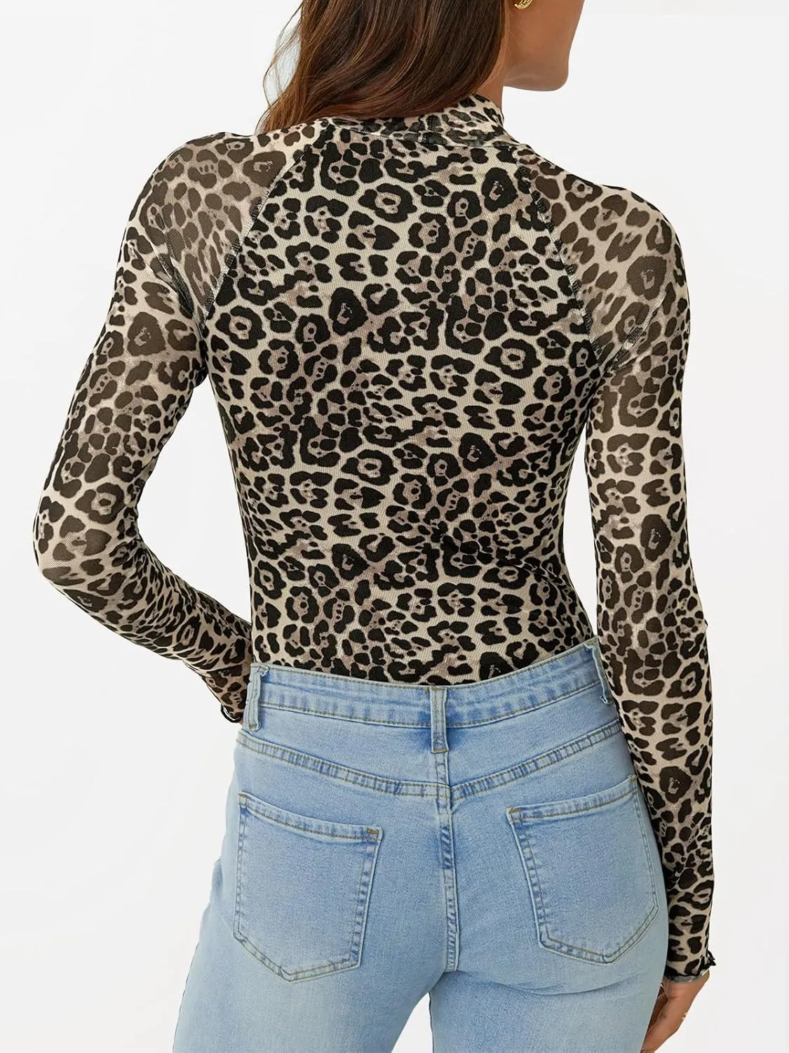 AUTOMET Lace Long Sleeve Floral Mesh Mockneck Going Out Tops for Women Spring Fashion Outfits 2025