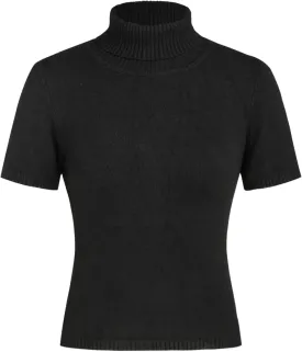 CIDER Womens Short Sleeve Turtleneck Tops Cute Knit Slim Fit Sweater Blouses Basic Tee