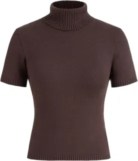 CIDER Womens Short Sleeve Turtleneck Tops Cute Knit Slim Fit Sweater Blouses Basic Tee