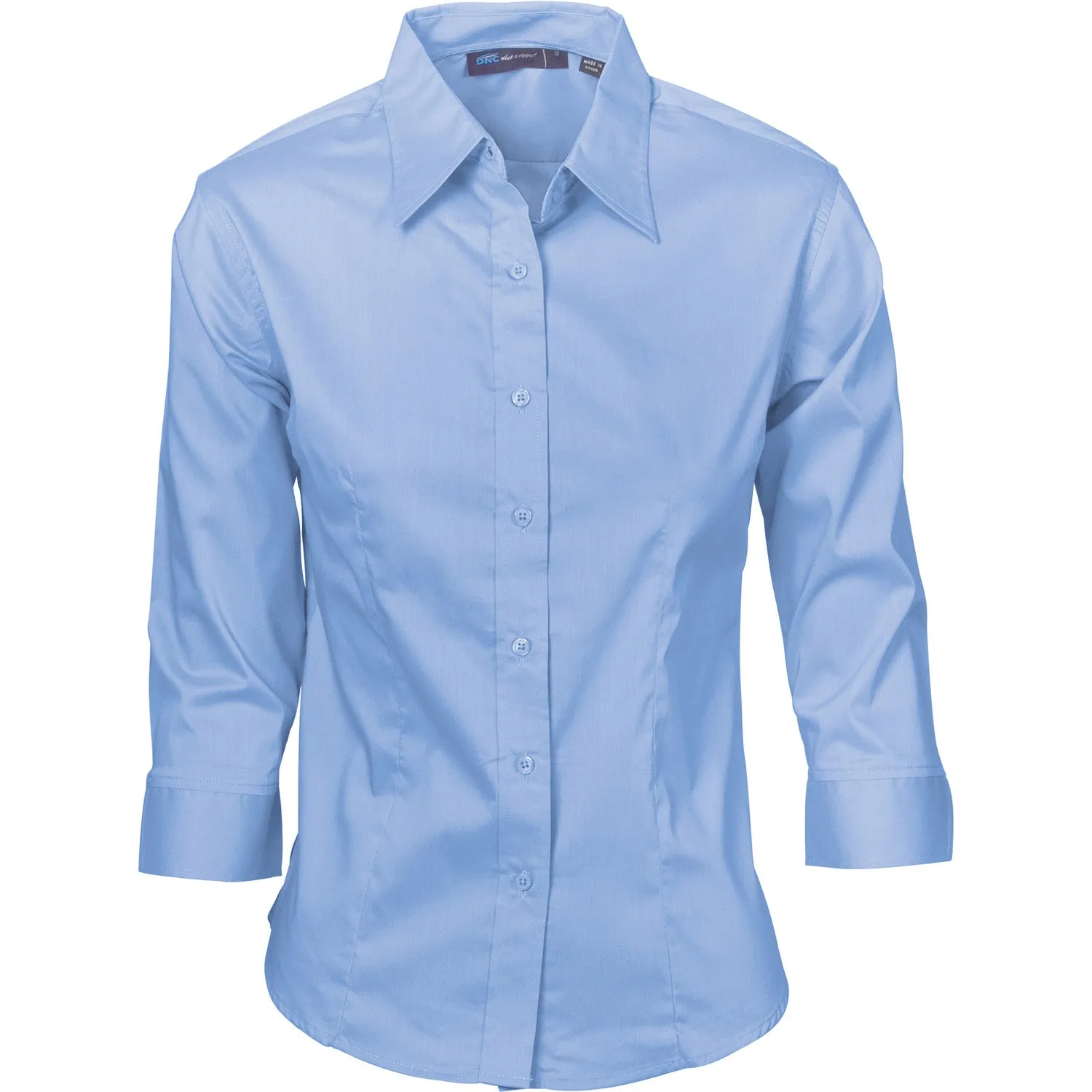 DNC Ladies Premier Stretch Poplin Business Shirts 3/4 Sleeve (4232)