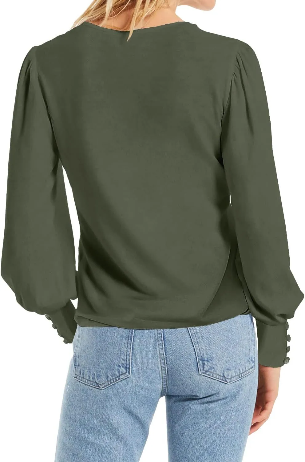 DOROSE Womens Tops Puff Sleeve Blouses Dressy Casual Work T Shirts