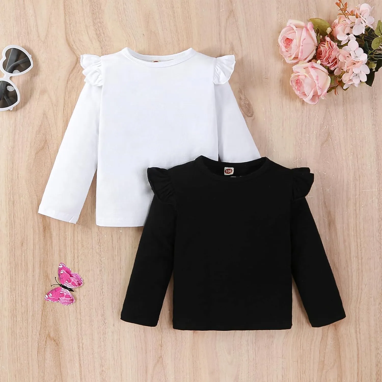 Toddler Kids Baby Girl Outfits Princess Vest Long Sleeve Shirt Top