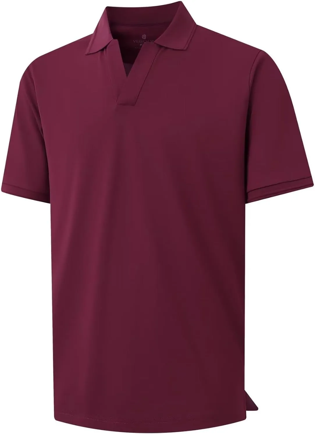 VEBOON Mens V Neck Polo Shirts Short Sleeve Lightweight Business Collared Shirts Performance Golf Polo Shirts for Men
